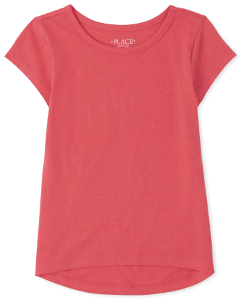 Girls Short Sleeve High Low Basic Layering Tee The Children s