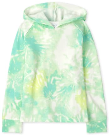 Girls Tie Dye Fleece Hoodie