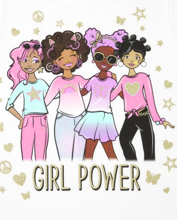 Camiseta con estampado Girl Power para niñas