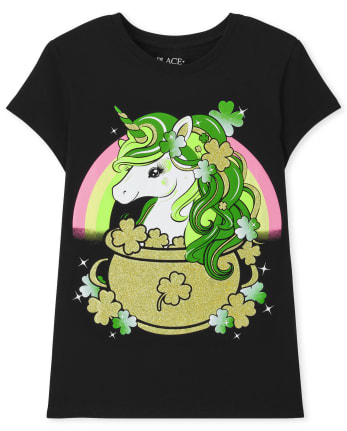 Unicornio Pegasus para niña camiseta de manga corta con impresión 3D