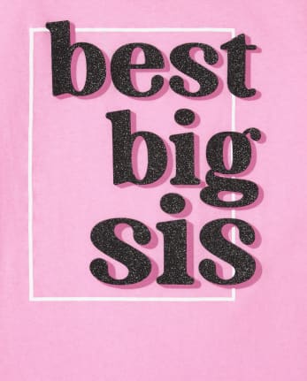 Girls Best Big Sis Graphic Tee