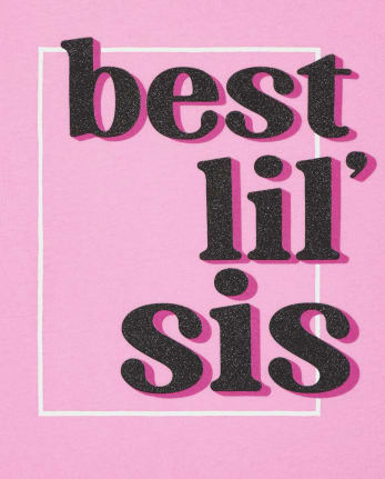 Girls Best Lil' Sis Graphic Tee