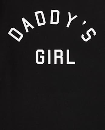 Camiseta con gráfico de la niña de papá de la familia a juego para niñas - BLACK 2