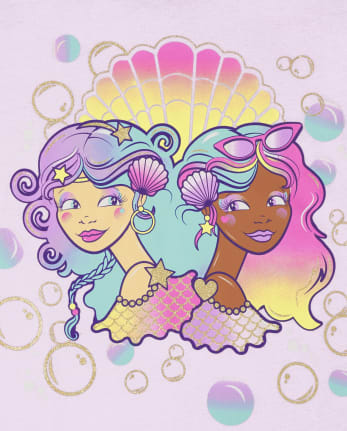 Girls Mermaid Graphic Tee 2-Pack