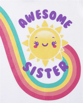Baby And Toddler Girls Sister Graphic Tee