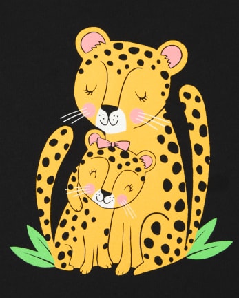 Camiseta con estampado de guepardo para bebés y niñas pequeñas