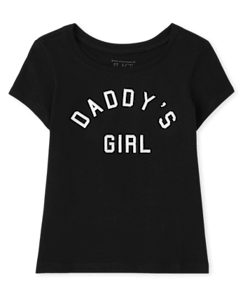 T-shirt graphique assorti pour bébé et toute-petite fille - BLACK