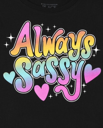 Baby And Toddler Girls Sassy Graphic Tee