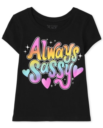 Baby And Toddler Girls Sassy Graphic Tee