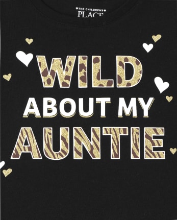 Baby And Toddler Girls Auntie Graphic Tee
