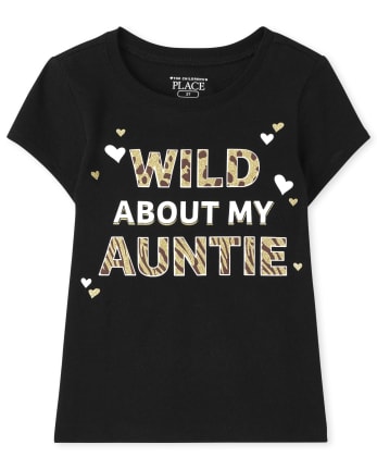 Baby And Toddler Girls Auntie Graphic Tee