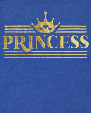 Camiseta con estampado de princesa para niñas