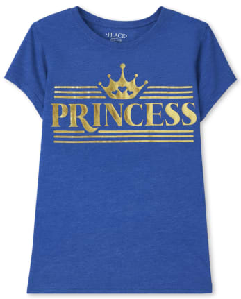 Camiseta con estampado de princesa para niñas