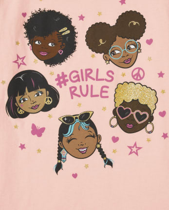 Niñas Camiseta con estampado de reglas para niñas
