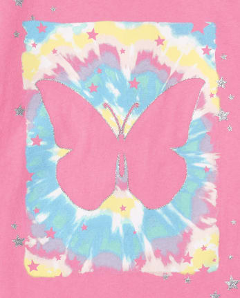 Camiseta con estampado de mariposas para niñas