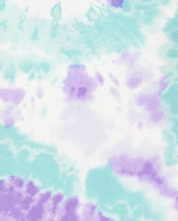 Girls Tie Dye Fleece Zip Up Hoodie