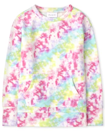 Girls Print Fleece Sweatshirt