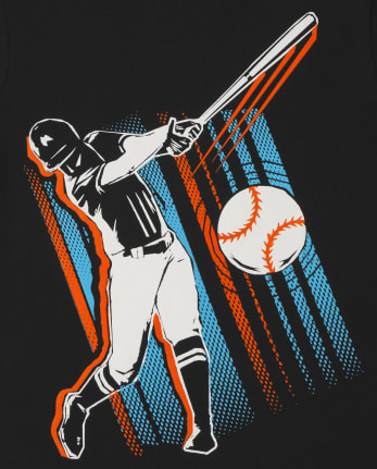Camiseta estampada de béisbol para niños