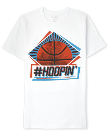 Boys Short Sleeve Basketball Graphic Tee | The Children's Place - WHITE