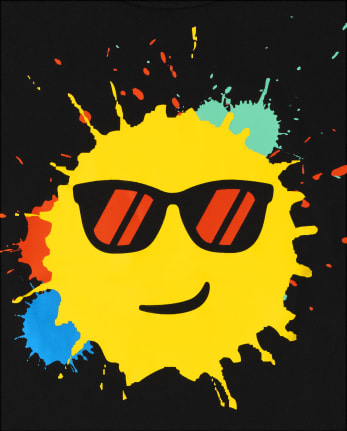 Boys Happy Face Graphic Tee