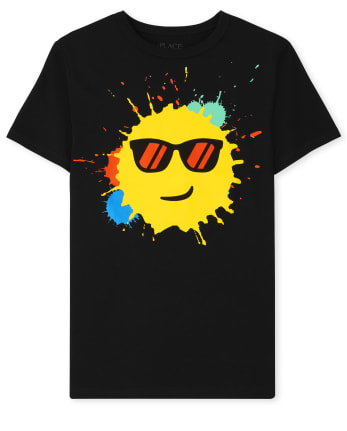 Boys Happy Face Graphic Tee