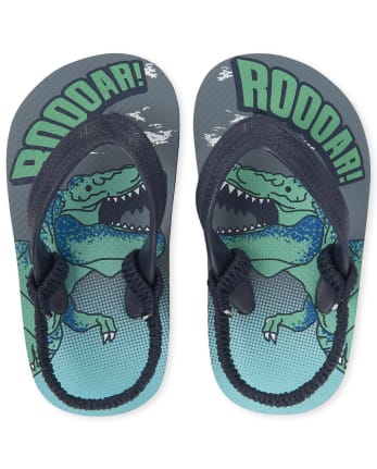 Toddler Boys Dino Roar Flip Flops