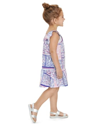 Vestido de corta volantes de punto de patchwork de Paisley para y niñas pequeñas | The Children's Place - SIMPLYWHT
