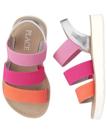 Toddler Girls Colorblock Elastic Sandals