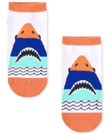 Boys Shark Ankle Socks 6-Pack