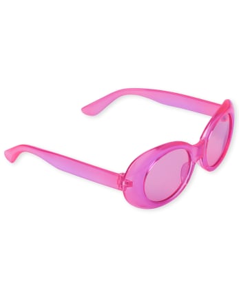 Girls Neon Oval Sunglasses
