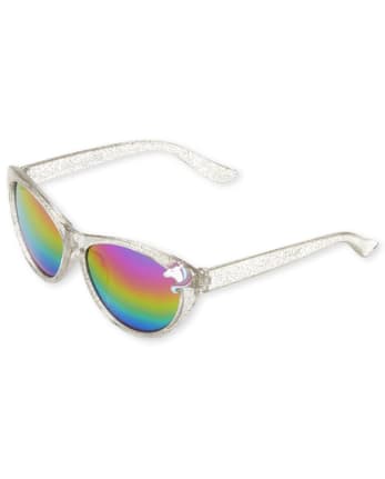 Toddler Girls Glitter Unicorn Cat Eye Sunglasses