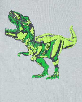 Boys Glow Shark Dino Snug Fit Cotton Pajamas 2-Pack