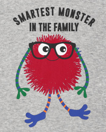 Pyjama en coton ajusté Monster pour bébés et tout-petits garçons