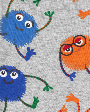 Pyjama en coton ajusté Monster pour bébés et tout-petits garçons