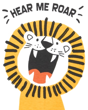 Pyjama en coton coupe ajustée Lion pour bébés et petites filles