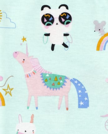 Baby And Toddler Girls Unicorn Snug Fit Cotton Pajamas