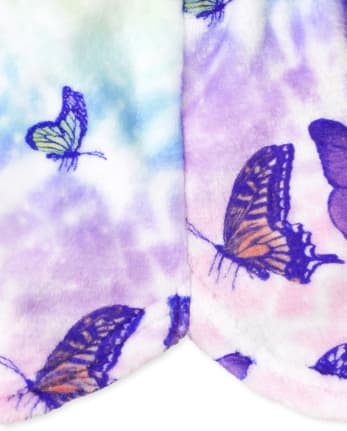 Girls Rainbow Butterfly Fleece Pajama Shorts