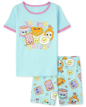 Girls Brunch Snug Fit Cotton Pajamas