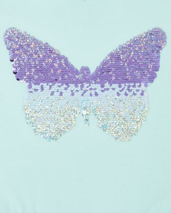 Girls Butterfly Knit To Woven Dress