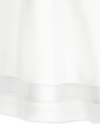 Robe en jacquard extensible à col montant pour fille
