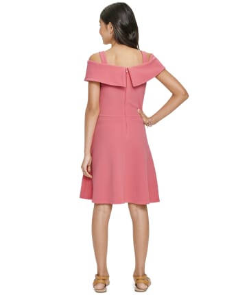 Girls Bow Off Shoulder Dress