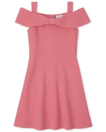 Girls Bow Off Shoulder Dress