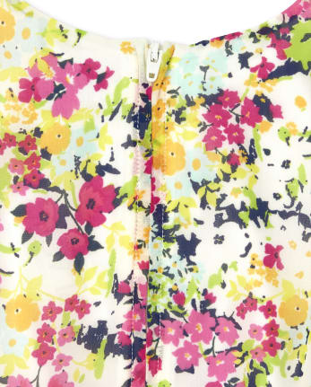 Robe fleurie à épaules dénudées pour fille