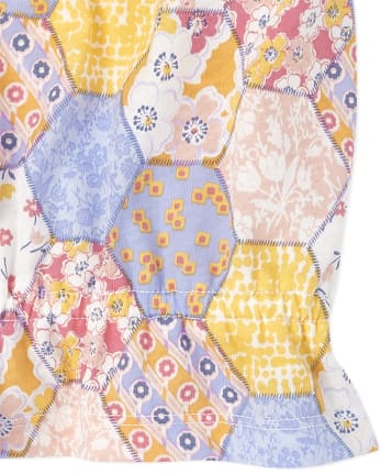Girls Floral Ruffle Top