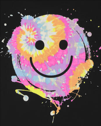 Girls Happy Face Graphic Tee