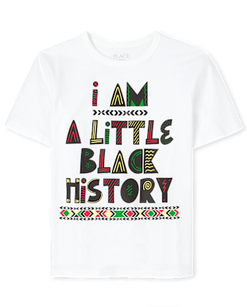 Camiseta gráfica de historia negra familiar a juego unisex para niños - WHITE