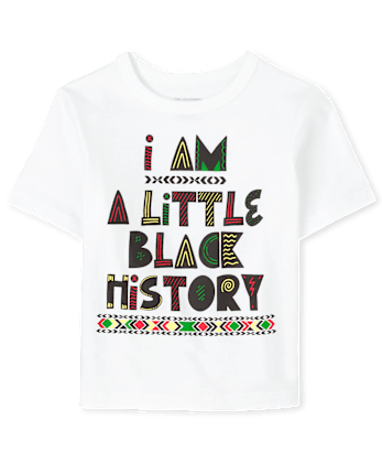 Camiseta unisex con gráfico de historia negra familiar a juego para bebés y niños pequeños - WHITE