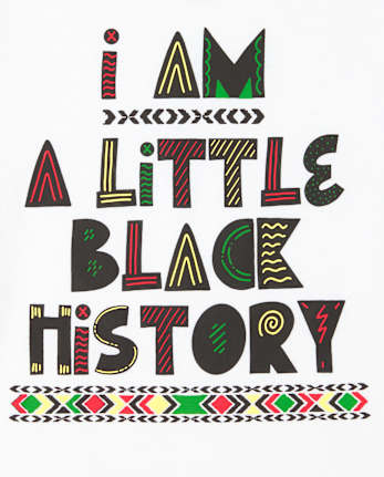 Camiseta unisex con gráfico de historia negra familiar a juego para bebés y niños pequeños - WHITE