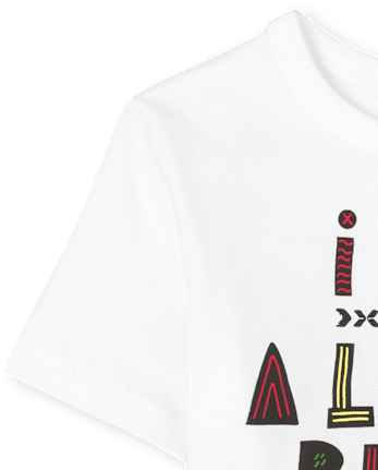 Camiseta unisex con gráfico de historia negra familiar a juego para bebés y niños pequeños