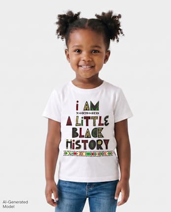 Camiseta unisex con gráfico de historia negra familiar a juego para bebés y niños pequeños - WHITE